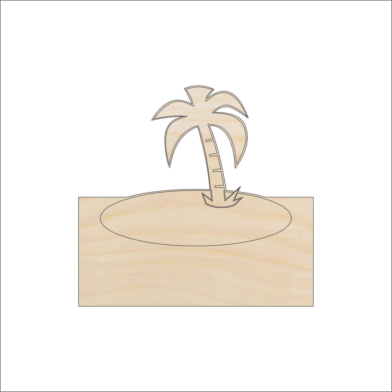 Palm Tree Wood Craft Shape – Laser Cut Baltic Birch Unfinished DIY Wood Art Supplies BCH5 - The Wood Shape Store