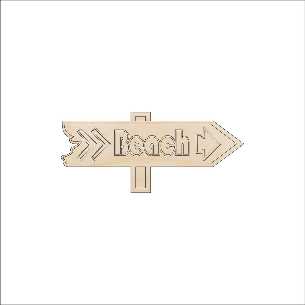 Beach Sign Wood Craft Shape Laser Cut Out & Unfinished DIY Craft Supply  BCH8