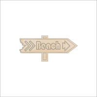 Beach Sign Wood Craft Shape – Laser Cut Baltic Birch Unfinished DIY Wood Art Supplies BCH8 - The Wood Shape Store