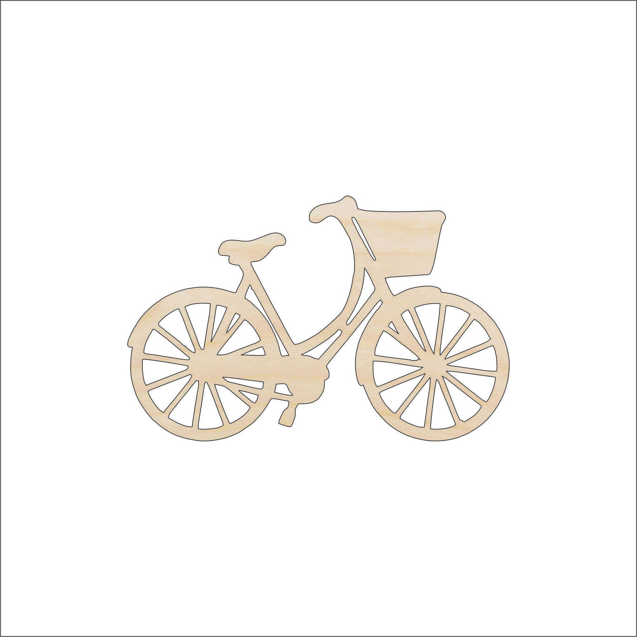 Bicycle Wood Craft Shape – Laser Cut Baltic Birch Unfinished DIY Wood Art Supplies BIK12 - The Wood Shape Store