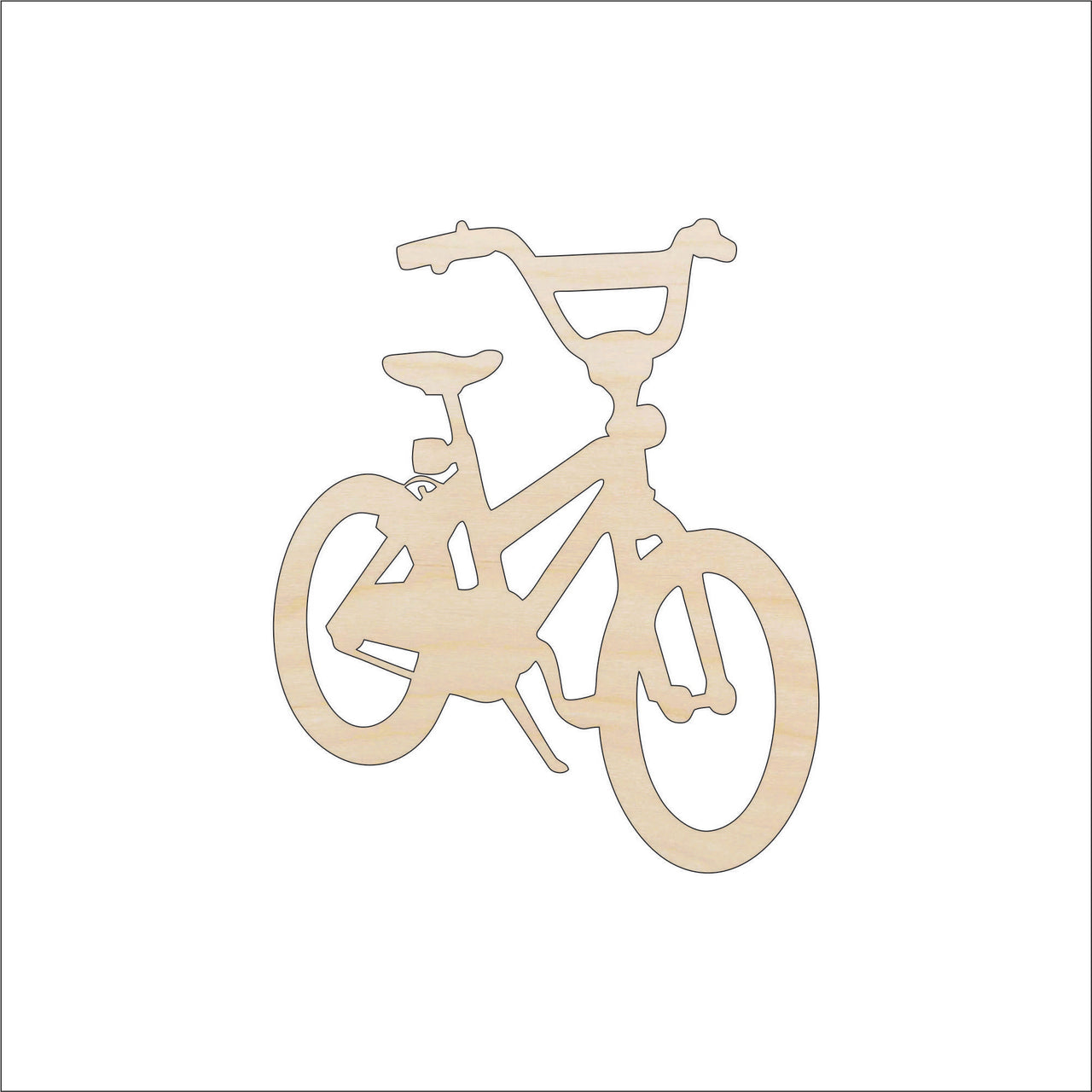 Bicycle Wood Craft Shape – Laser Cut Baltic Birch Unfinished DIY Wood Art Supplies BIK16 - The Wood Shape Store
