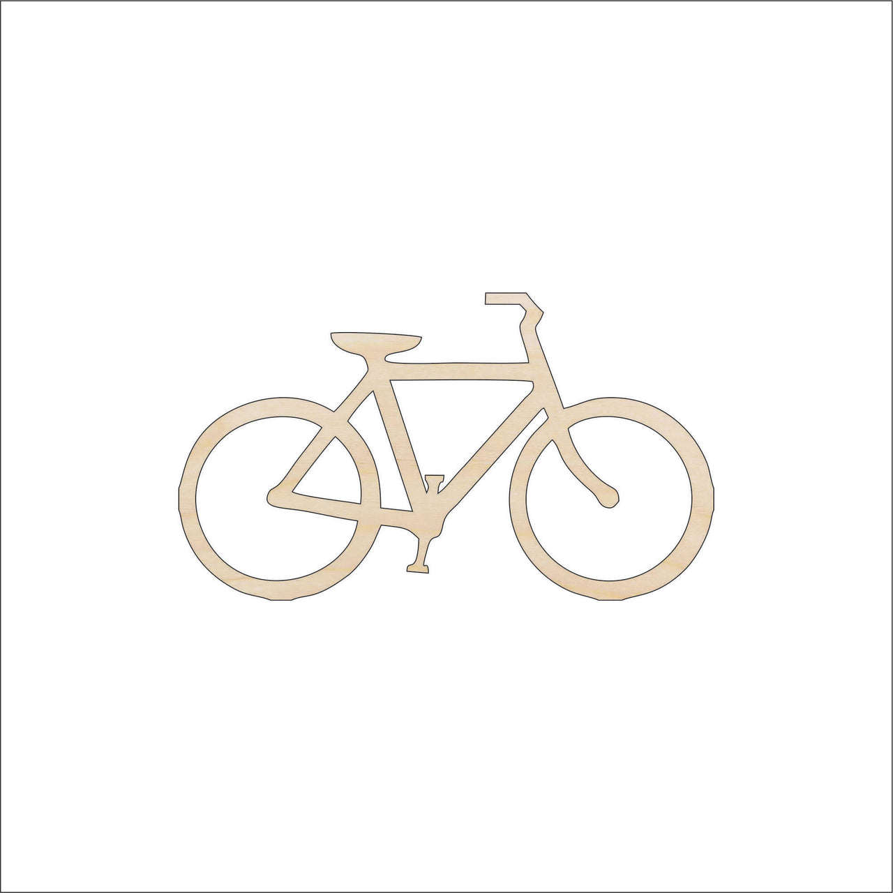 Bicycle Wood Craft Shape – Laser Cut Baltic Birch Unfinished DIY Wood Art Supplies BIK9 - The Wood Shape Store