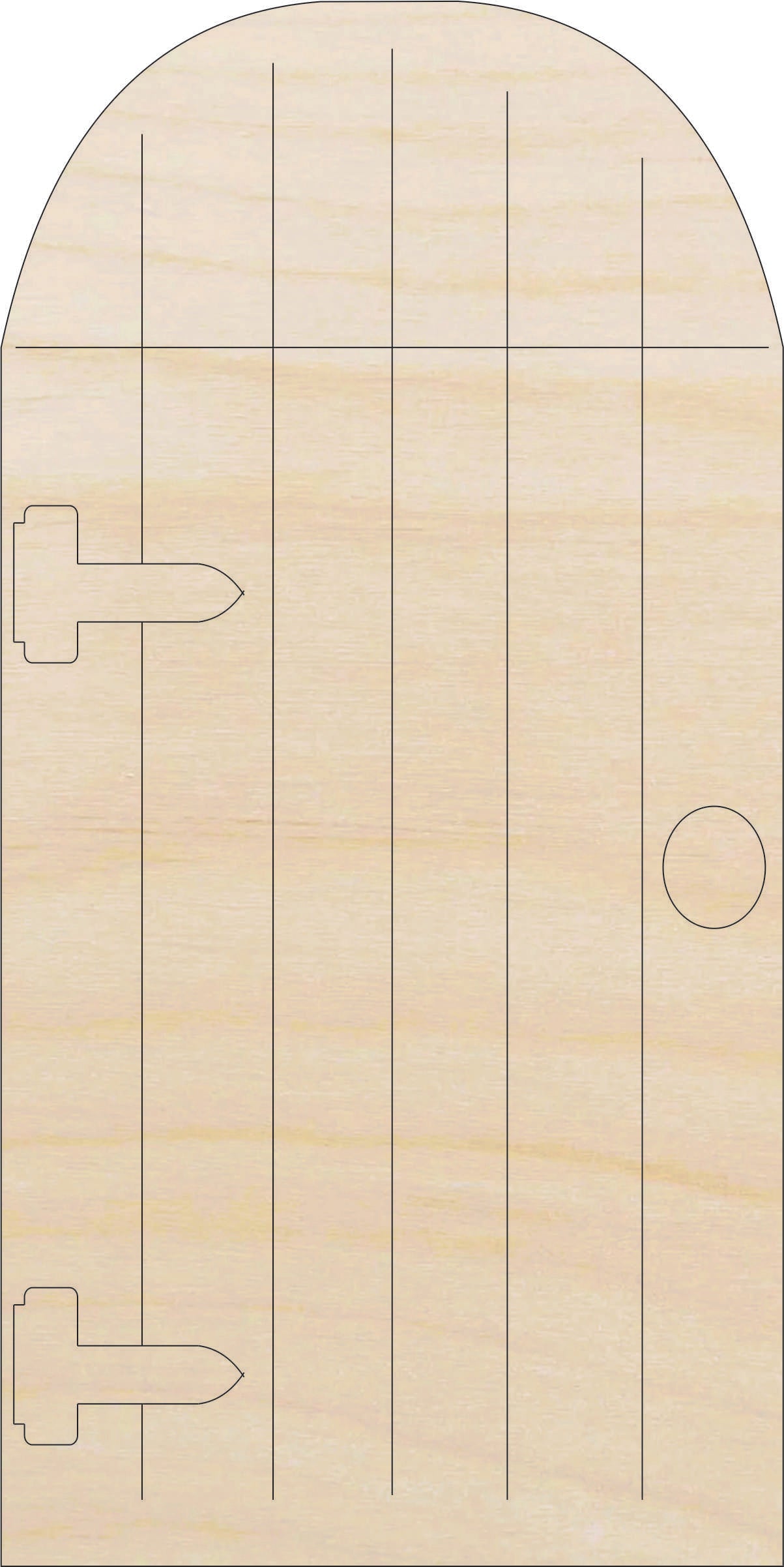 Door - Laser Cut Out Unfinished Wood Craft Shape BLD124 Door - Laser Cut Out Unfinished Wood Craft Shape BLD124