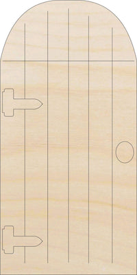 Door Wood Craft Shape - Laser Cut Baltic Birch Unfinished DIY Wood Art Supplies BLD124 - The Wood Shape Store