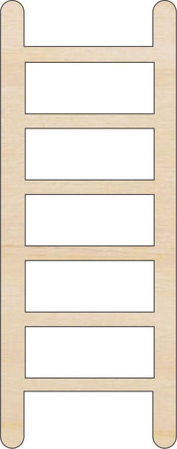 Ladder - Wood Craft Shape – Laser Cut Baltic Birch Unfinished DIY Wood Art Supplies BLD128 - The Wood Shape Store