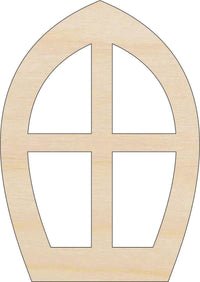 Window Wood Craft Shape – Laser Cut Baltic Birch Unfinished DIY Wood Art Supplies BLD134 - The Wood Shape Store