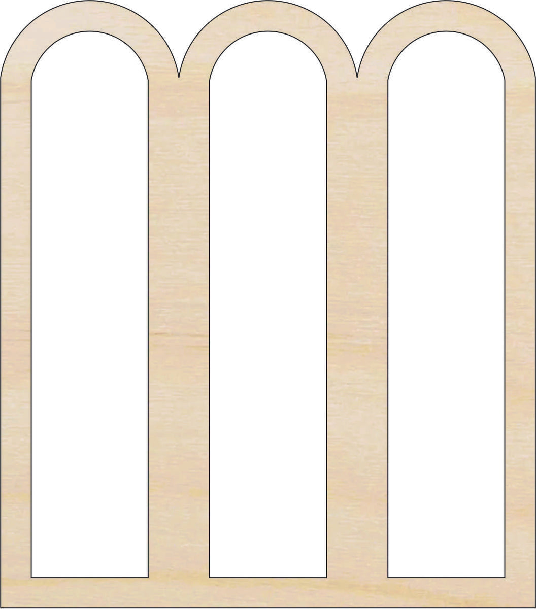 Window - Laser Cut Out Unfinished Wood Craft Shape BLD143