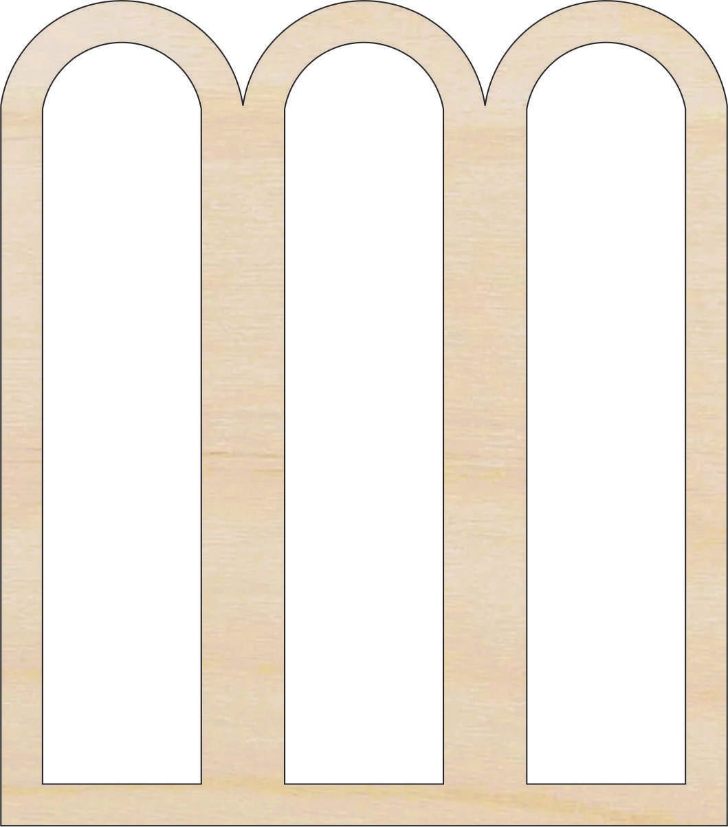 Window Wood Craft Shape – Laser Cut Baltic Birch Unfinished DIY Wood Art Supplies BLD143 - The Wood Shape Store