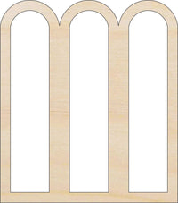 Window Wood Craft Shape – Laser Cut Baltic Birch Unfinished DIY Wood Art Supplies BLD143 - The Wood Shape Store