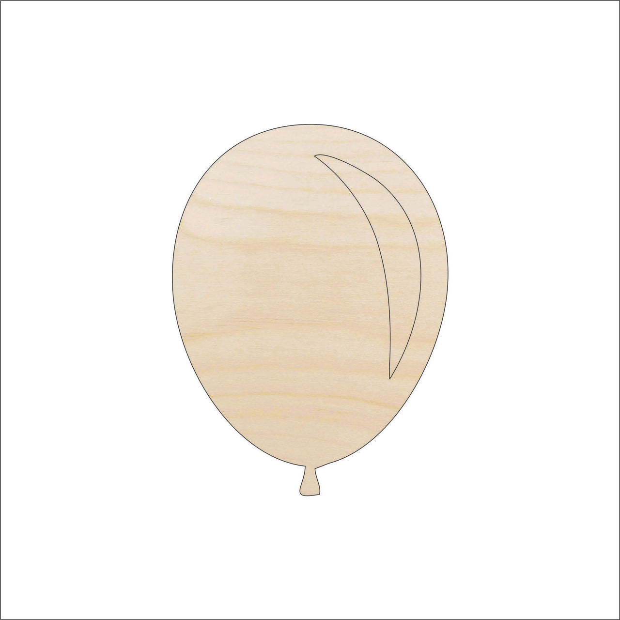 Balloon - Wood Craft Shape - Laser Cut Baltic Birch Unfinished DIY Wood Art Supplies BLN10 - The Wood Shape Store
