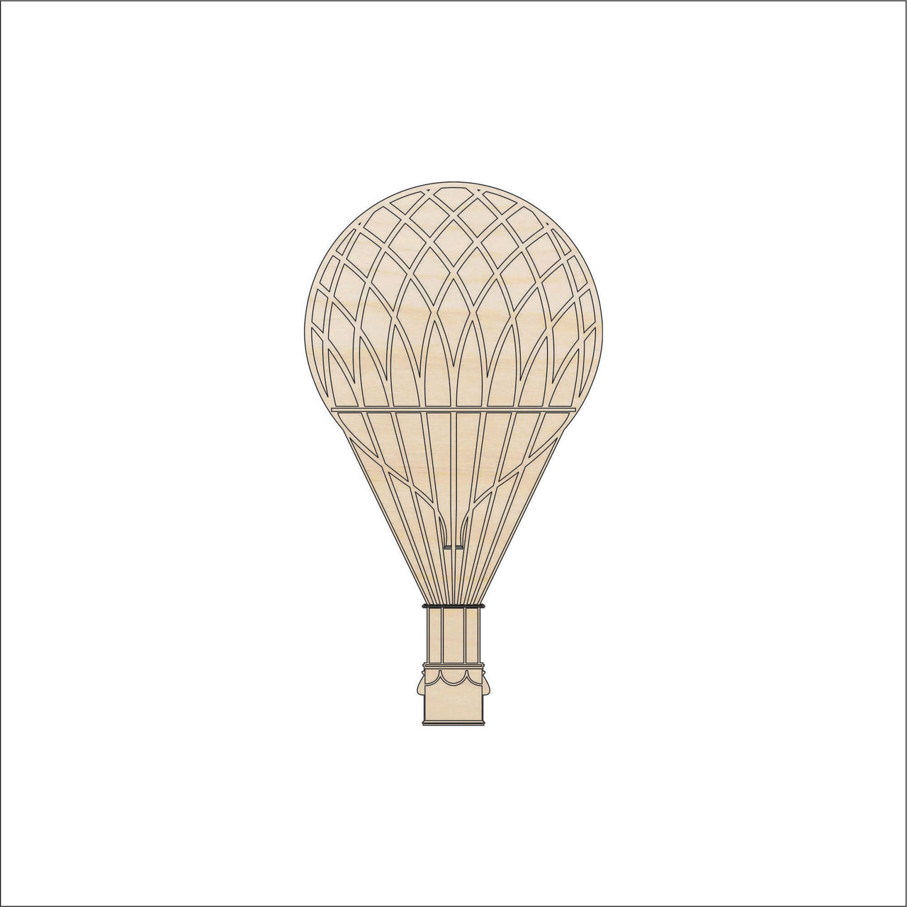 Balloon Wood Craft Shape - Laser Cut Baltic Birch Unfinished DIY Wood Art Supplies BLN11 - The Wood Shape Store