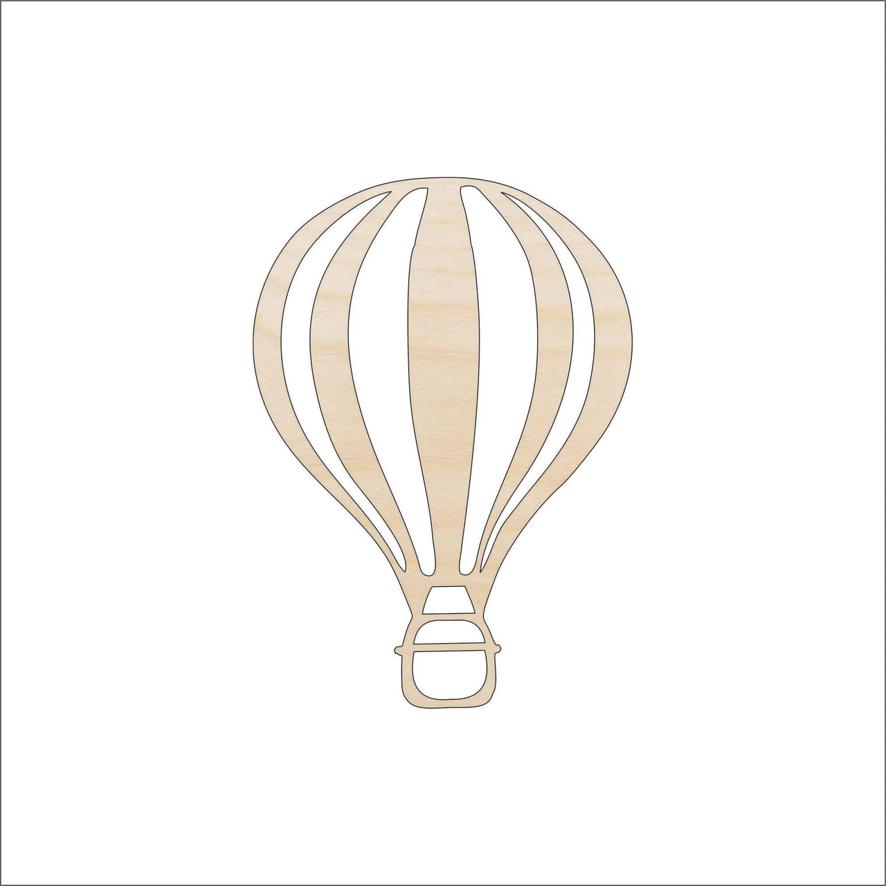Hot Air Balloon Wood Craft Shape - Laser Cut Baltic Birch Unfinished DIY Wood Art Supplies BLN1 - The Wood Shape Store