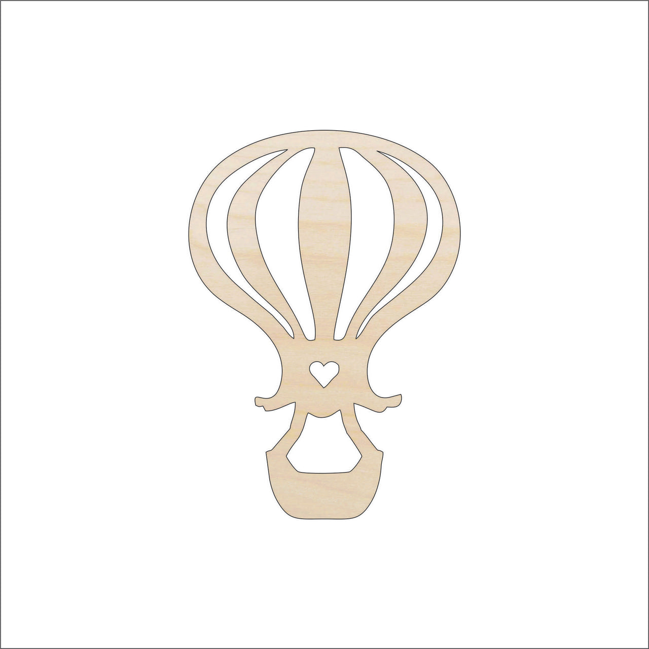 Balloon Wood Craft Shape - Laser Cut Baltic Birch Unfinished DIY Wood Art Supplies BLN3 - The Wood Shape Store