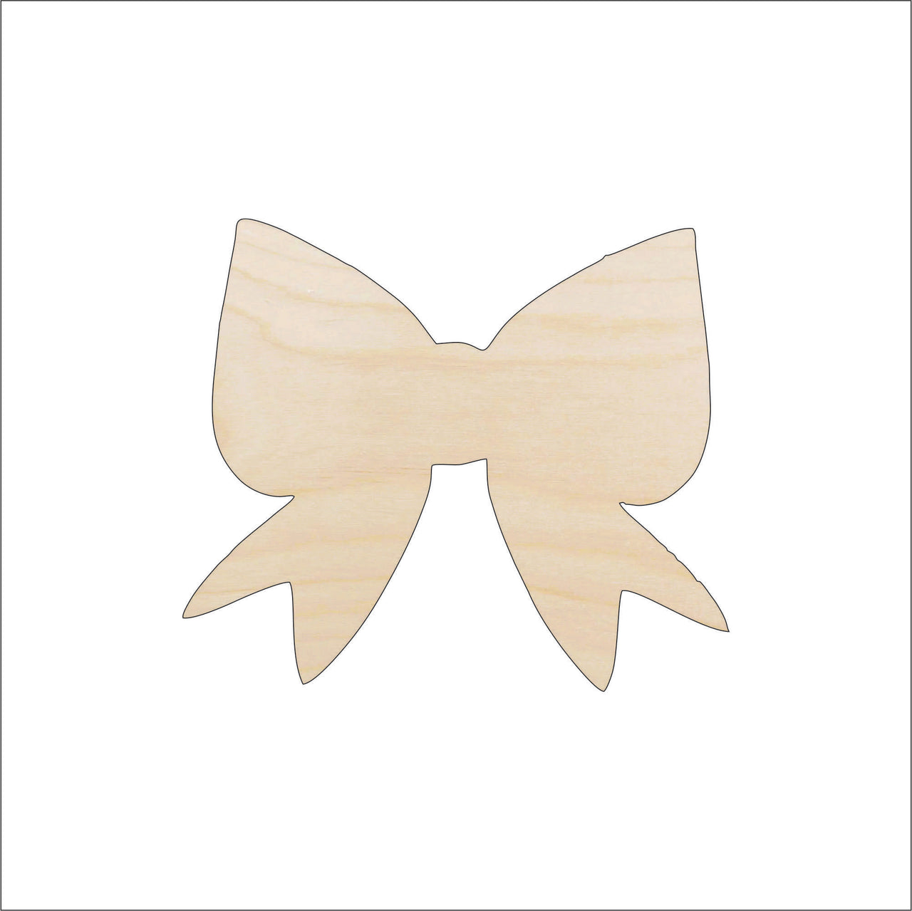 Bow Wood Craft Shape - Laser Cut Baltic Birch Unfinished DIY Wood Art Supplies BOW10 - The Wood Shape Store