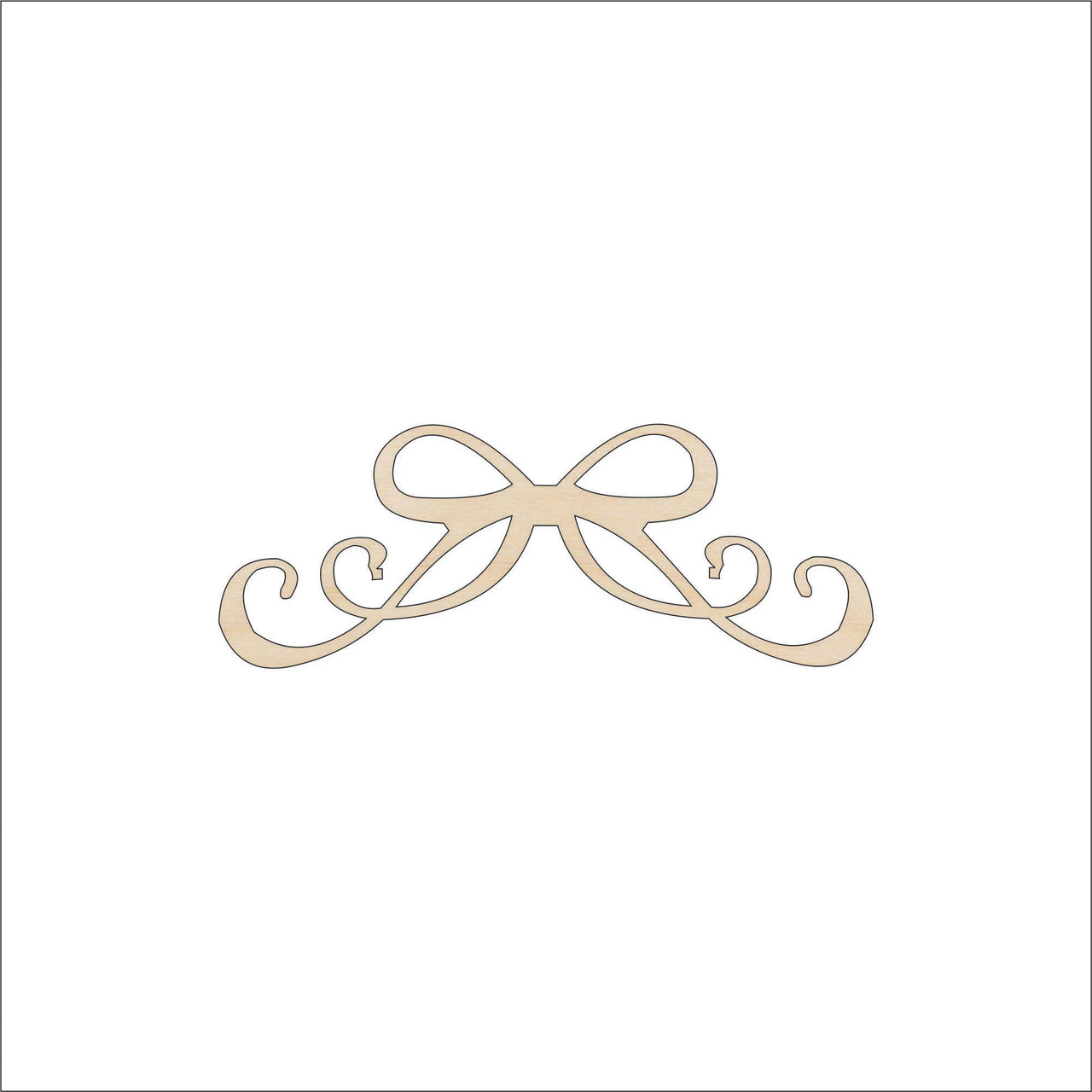 Bow Wood Craft Shape - Laser Cut Baltic Birch Unfinished DIY Wood Art Supplies BOW3 - The Wood Shape Store