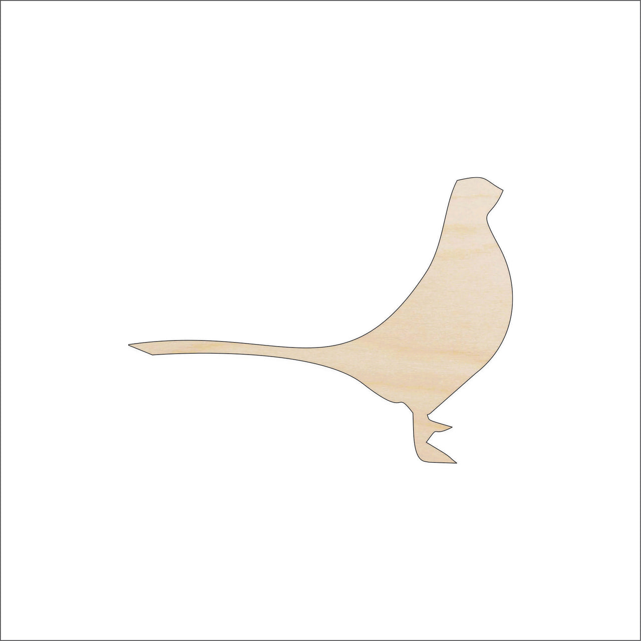 Pheasant Wood Craft Shape - Laser Cut Baltic Birch Unfinished DIY Wood Art Supplies BRD103 - The Wood Shape Store