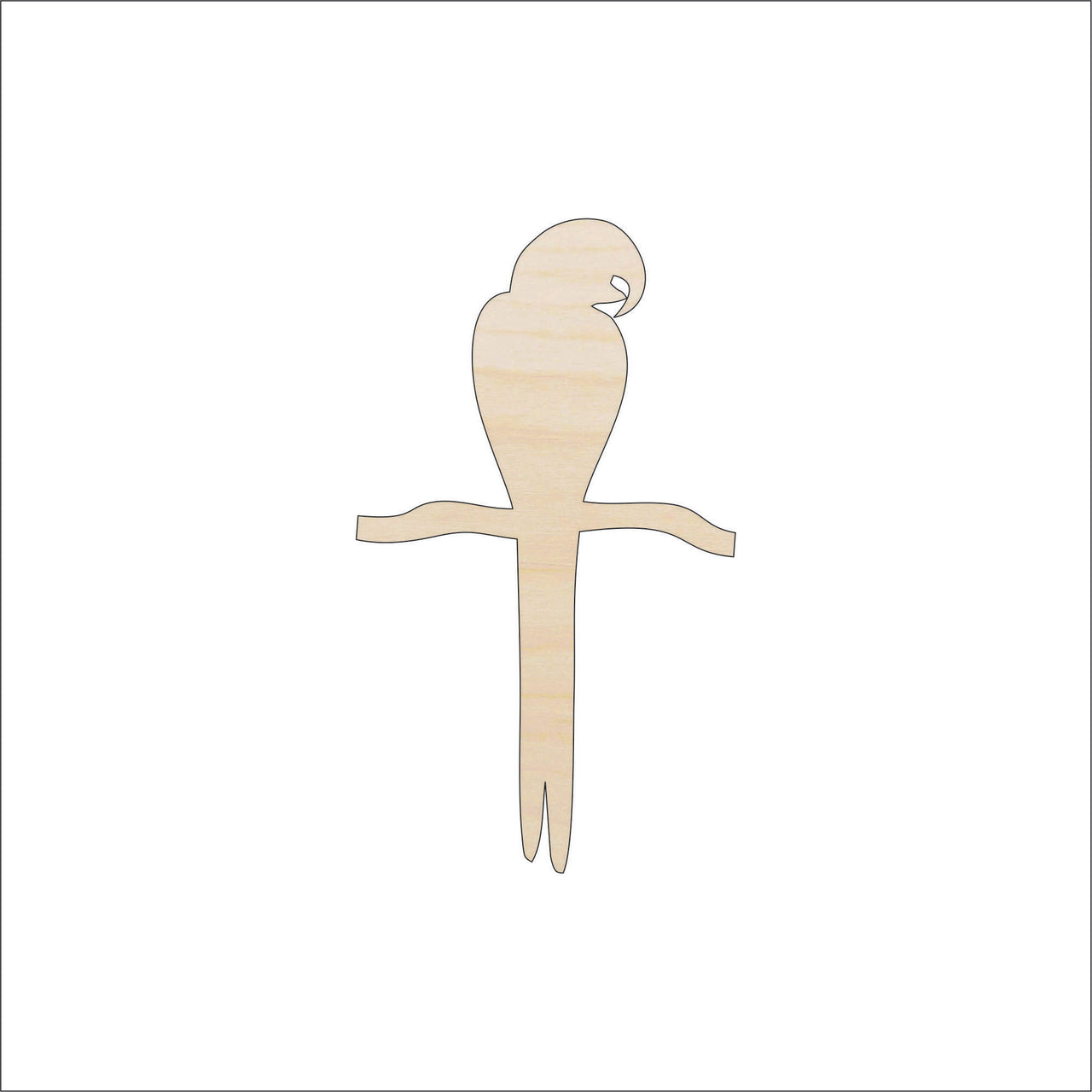 Parrot Wood Craft Shape - Laser Cut Baltic Birch Unfinished DIY Wood Art Supplies BRD109 - The Wood Shape Store