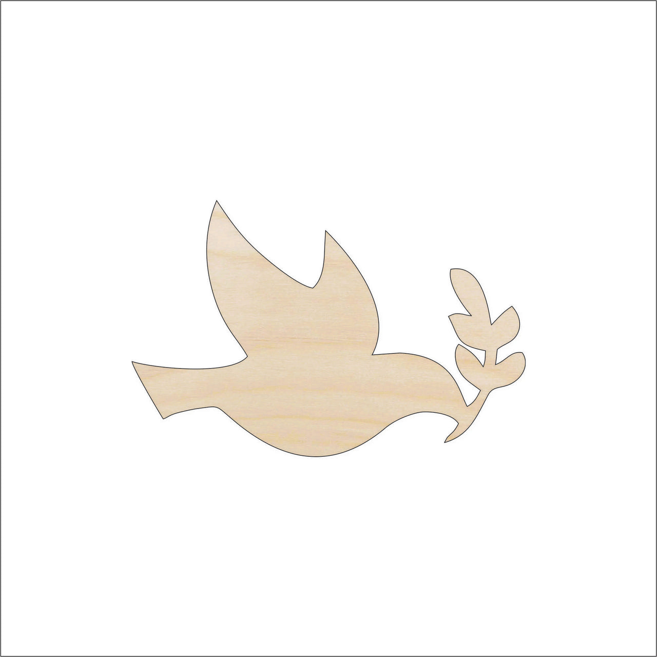 Dove Wood Craft Shape - Laser Cut Baltic Birch Unfinished DIY Wood Art Supplies BRD121 - The Wood Shape Store