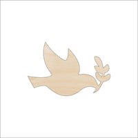 Dove Wood Craft Shape - Laser Cut Baltic Birch Unfinished DIY Wood Art Supplies BRD121 - The Wood Shape Store