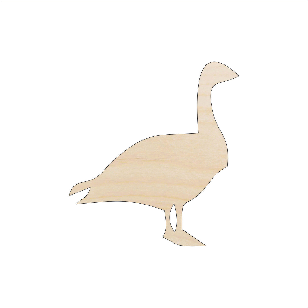 Goose Wood Craft Shape - Laser Cut Baltic Birch Unfinished DIY Wood Art Supplies BRD127 - The Wood Shape Store