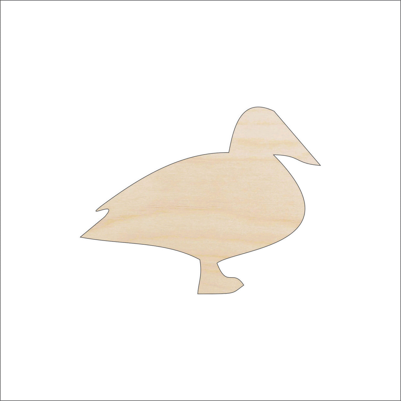 Duck Wood Craft Shape - Laser Cut Baltic Birch Unfinished DIY Wood Art Supplies BRD128 - The Wood Shape Store