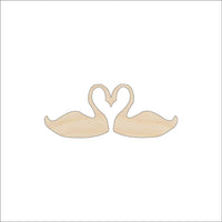 Swan Wood Craft Shape - Laser Cut Baltic Birch Unfinished DIY Wood Art Supplies BRD130 - The Wood Shape Store