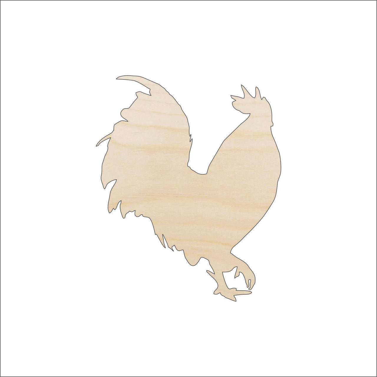 Chicken Wood Craft Shape - Laser Cut Baltic Birch Unfinished DIY Wood Art Supplies BRD135 - The Wood Shape Store