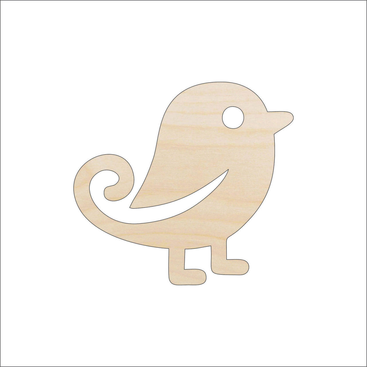 Bird Wood Craft Shape - Laser Cut Baltic Birch Unfinished DIY Wood Art Supplies BRD138 - The Wood Shape Store