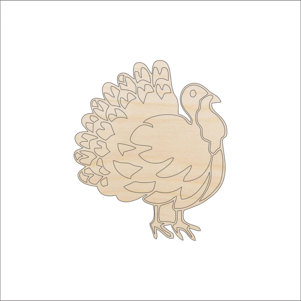 Bird Turkey - Laser Cut Out Unfinished Wood Craft Shape BRD13