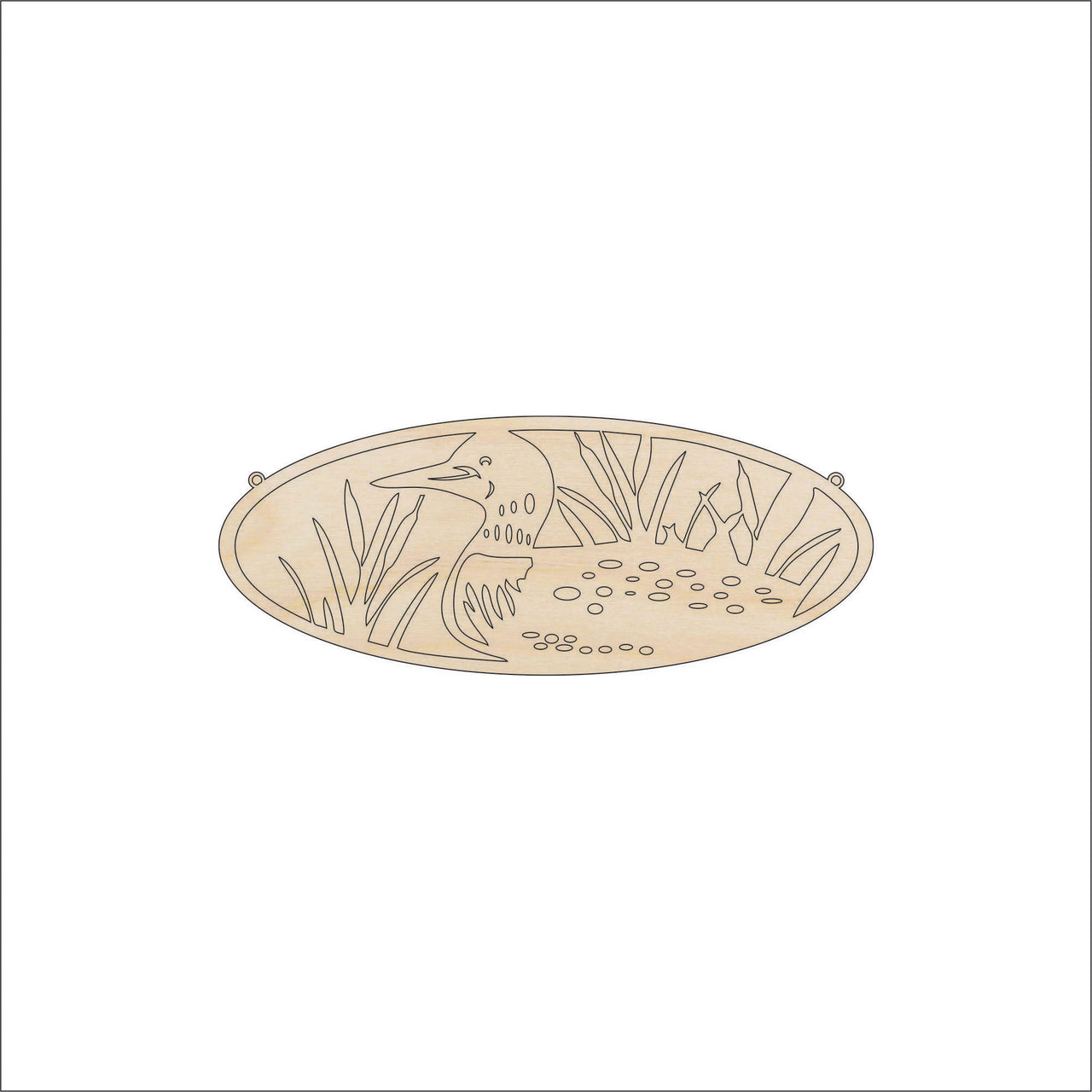 Bird Scene Wood Craft Shape - Laser Cut Baltic Birch Unfinished DIY Wood Art Supplies BRD142 - The Wood Shape Store