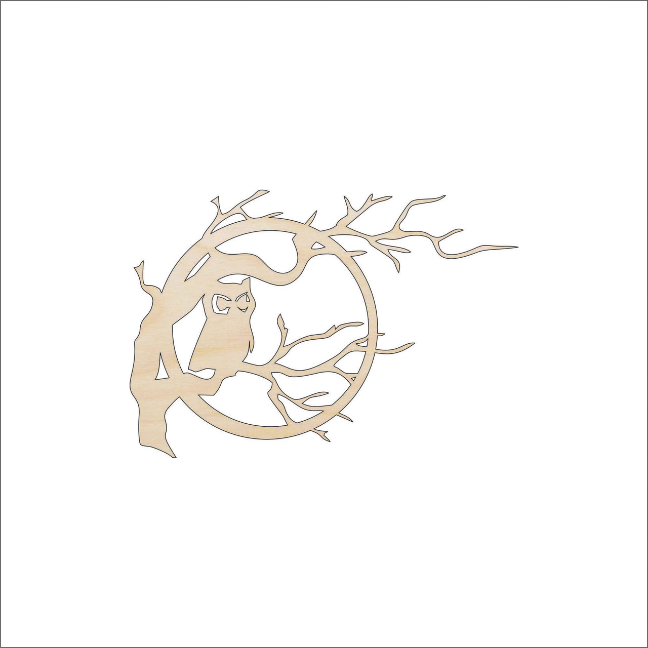 Owl Wood Craft Shape - Laser Cut Baltic Birch Unfinished DIY Wood Art Supplies BRD14 - The Wood Shape Store