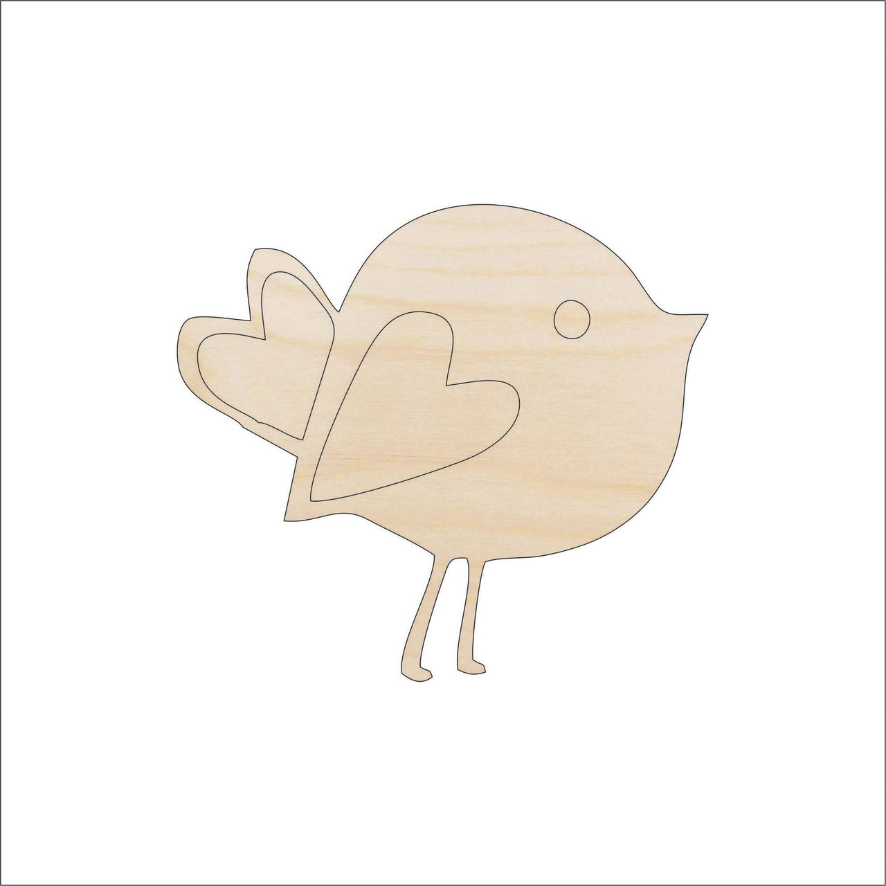Bird Wood Craft Shape - Laser Cut Baltic Birch Unfinished DIY Wood Art Supplies BRD150 - The Wood Shape Store
