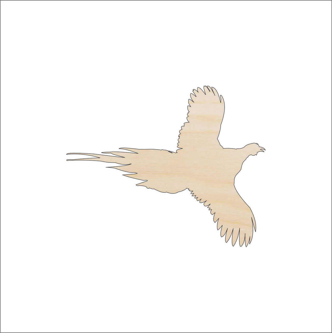 Pheasant Wood Craft Shape - Laser Cut Baltic Birch Unfinished DIY Wood Art Supplies BRD15 - The Wood Shape Store