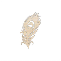 Feather Wood Craft Shape - Laser Cut Baltic Birch Unfinished DIY Wood Art Supplies BRD161 - The Wood Shape Store