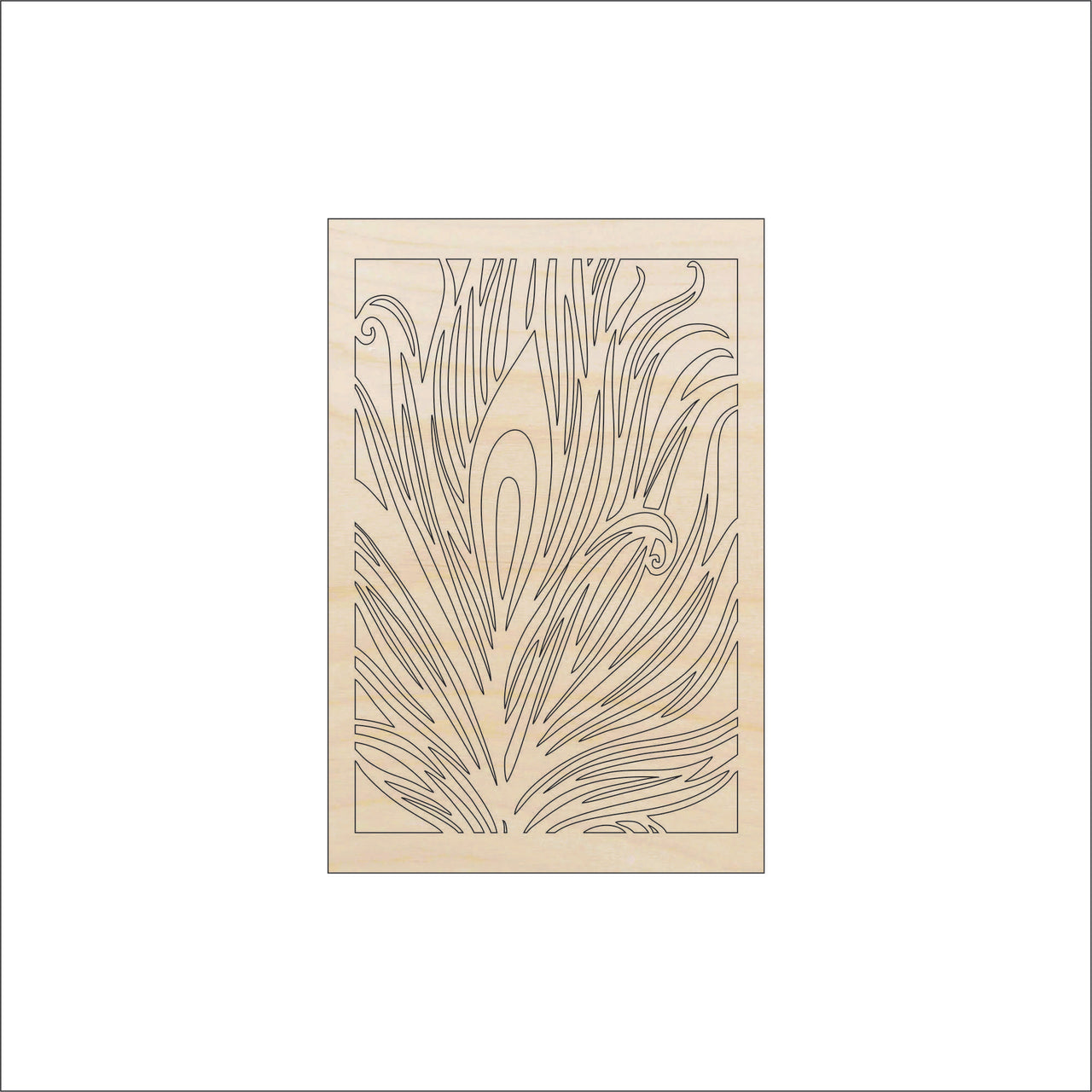 Feather Wood Craft Shape - Laser Cut Baltic Birch Unfinished DIY Wood Art Supplies BRD162 - The Wood Shape Store