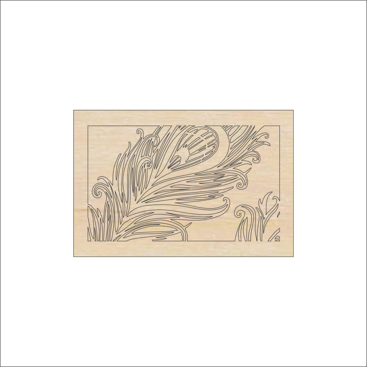 Feather Wood Craft Shape - Laser Cut Baltic Birch Unfinished DIY Wood Art Supplies BRD163 - The Wood Shape Store