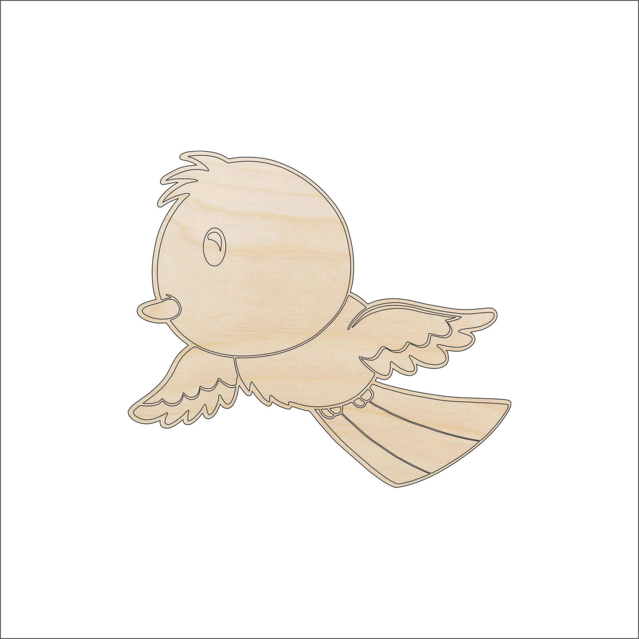 Bird Wood Craft Shape - Laser Cut Baltic Birch Unfinished DIY Wood Art Supplies BRD169 - The Wood Shape Store