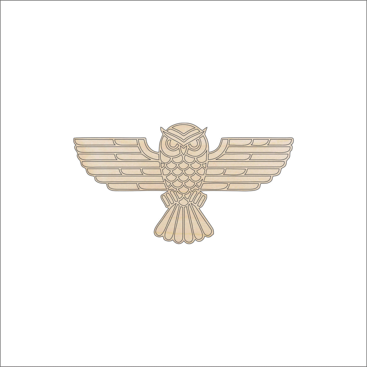 Owl Wood Craft Shape - Laser Cut Baltic Birch Unfinished DIY Wood Art Supplies BRD16 - The Wood Shape Store