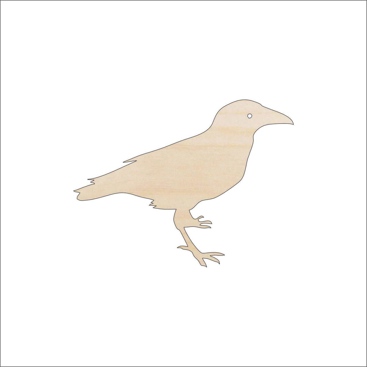 Raven Wood Craft Shape - Laser Cut Baltic Birch Unfinished DIY Wood Art Supplies BRD17 - The Wood Shape Store