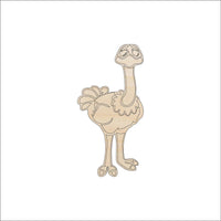 Ostrich Wood Craft Shape - Laser Cut Baltic Birch Unfinished DIY Wood Art Supplies BRD18 - The Wood Shape Store