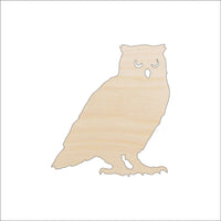 Owl Wood Craft Shape - Laser Cut Baltic Birch Unfinished DIY Wood Art Supplies BRD190 - The Wood Shape Store