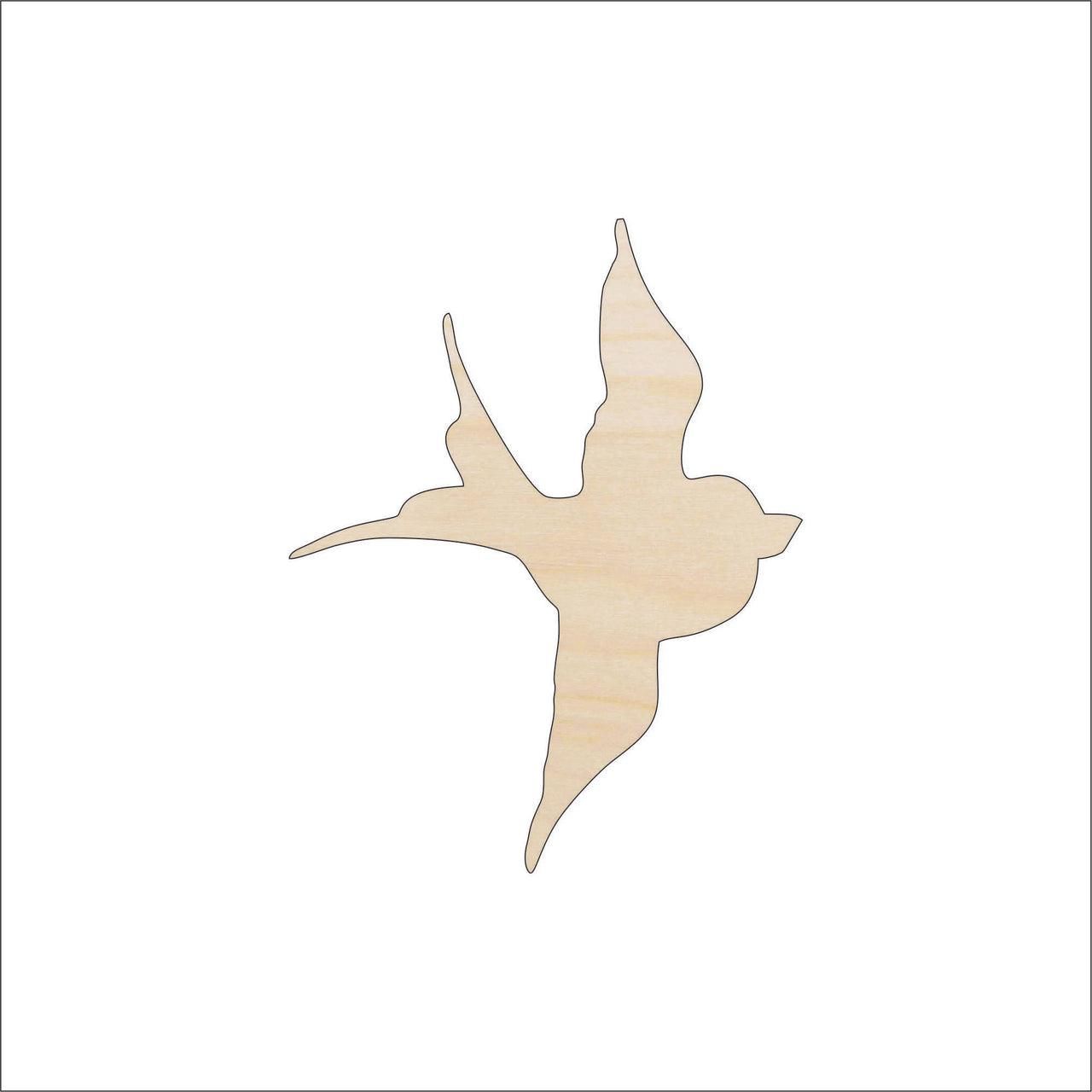 Bird Wood Craft Shape - Laser Cut Baltic Birch Unfinished DIY Wood Art Supplies BRD199 - The Wood Shape Store