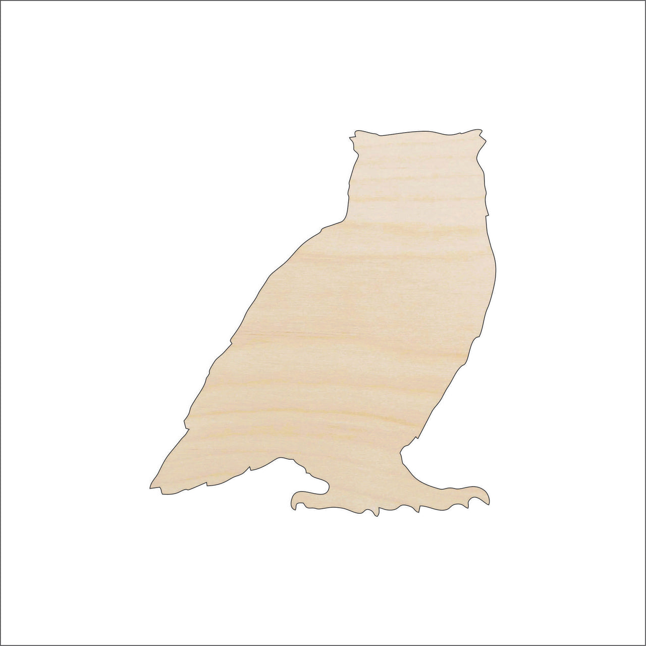 Owl Wood Craft Shape - Laser Cut Baltic Birch Unfinished DIY Wood Art Supplies BRD205 - The Wood Shape Store