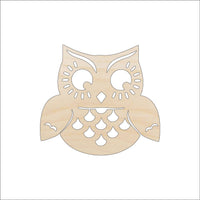 Owl Wood Craft Shape - Laser Cut Baltic Birch Unfinished DIY Wood Art Supplies BRD215 - The Wood Shape Store