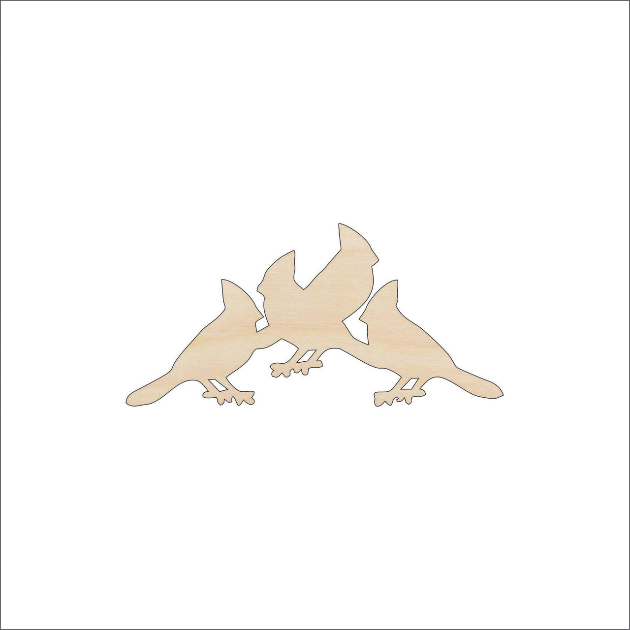 Cardinal Wood Craft Shape - Laser Cut Baltic Birch Unfinished DIY Wood Art Supplies BRD220 - The Wood Shape Store