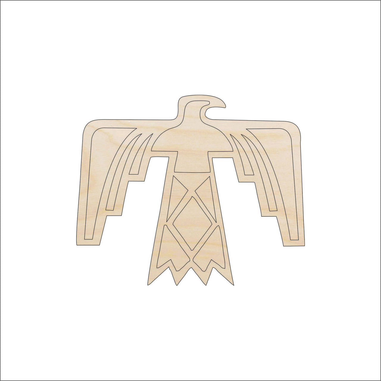 Eagle Wood Craft Shape - Laser Cut Baltic Birch Unfinished DIY Wood Art Supplies BRD224 - The Wood Shape Store