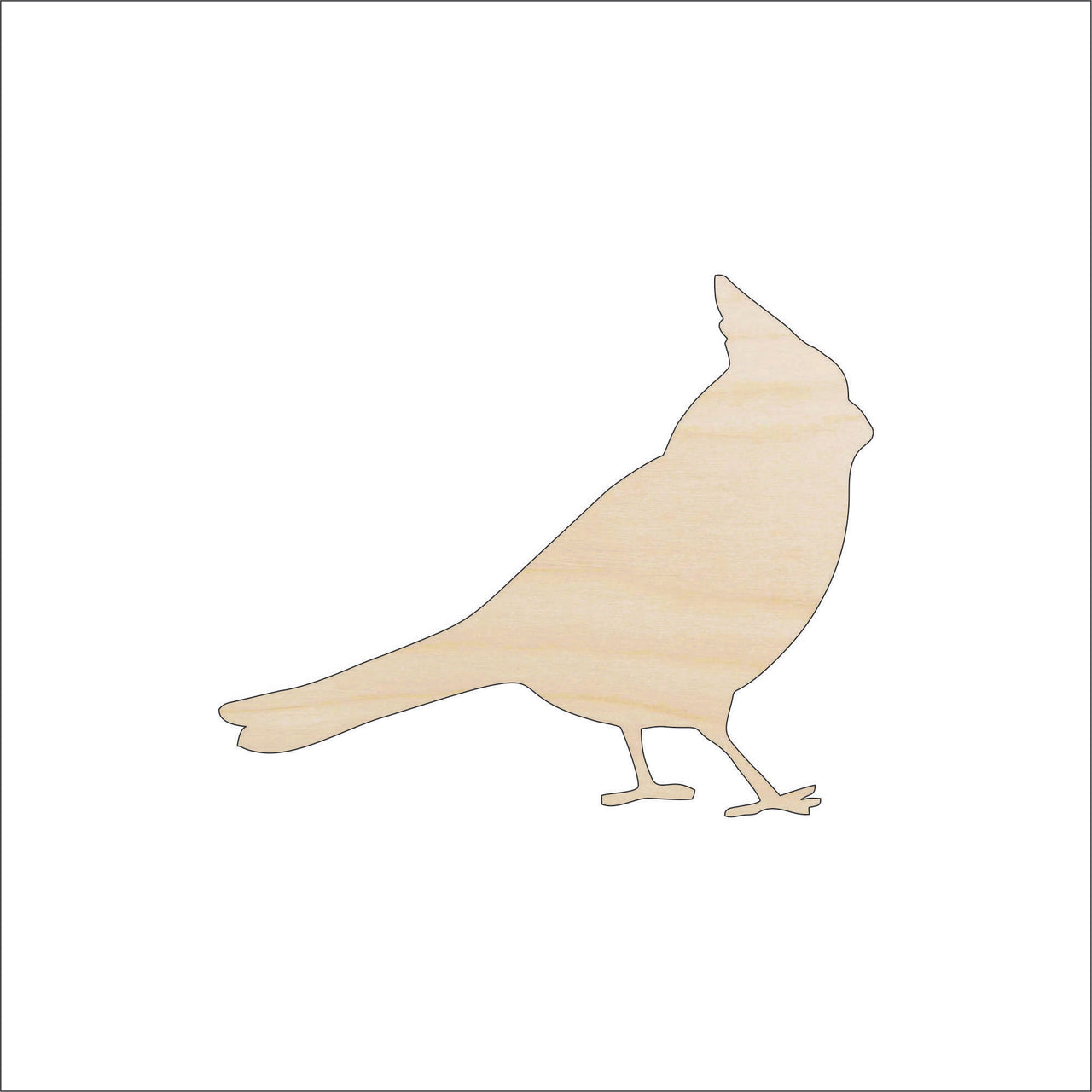 Cardinal Wood Craft Shape - Laser Cut Baltic Birch Unfinished DIY Wood Art Supplies BRD227 - The Wood Shape Store