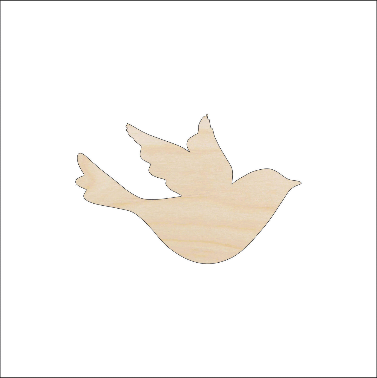 Bird Wood Craft Shape - Laser Cut Baltic Birch Unfinished DIY Wood Art Supplies BRD22 - The Wood Shape Store