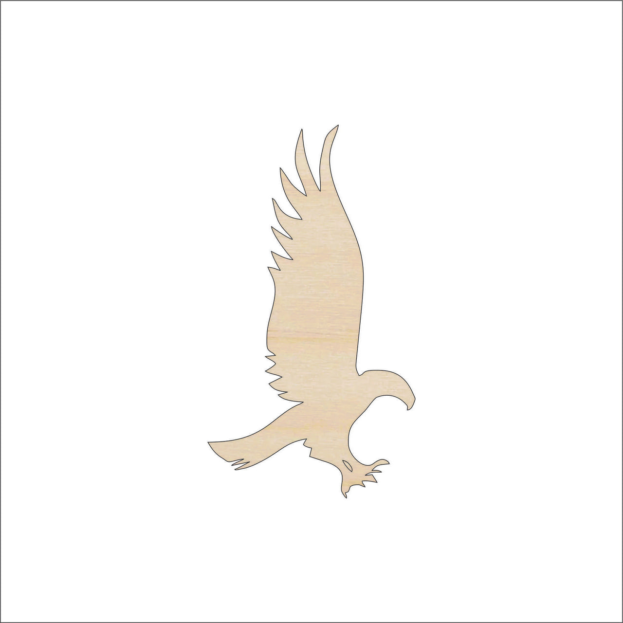 Eagle Wood Craft Shape - Laser Cut Baltic Birch Unfinished DIY Wood Art Supplies BRD240 - The Wood Shape Store