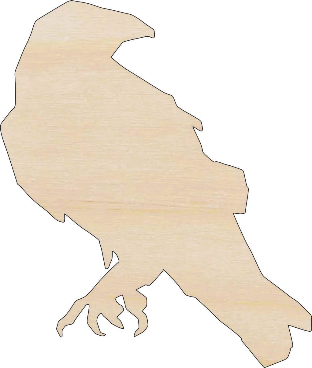 Crow Wood Craft Shape - Laser Cut Baltic Birch Unfinished DIY Wood Art Supplies BRD245 - The Wood Shape Store